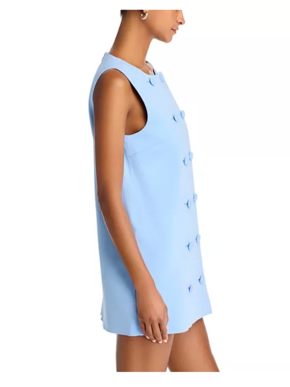 Veronica Beard Sky Blue Double-Breasted Sleeveless Shift Dress size 4 - Picture 3 of 10